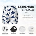 thumbnail image 5 of Haiem Party Shark Cute Mens Swim Trunks with Compression Liner 2 in 1 Swimming Shorts Stretch Swimwear Quick Dry,Board Shorts-XX-Large, 5 of 9