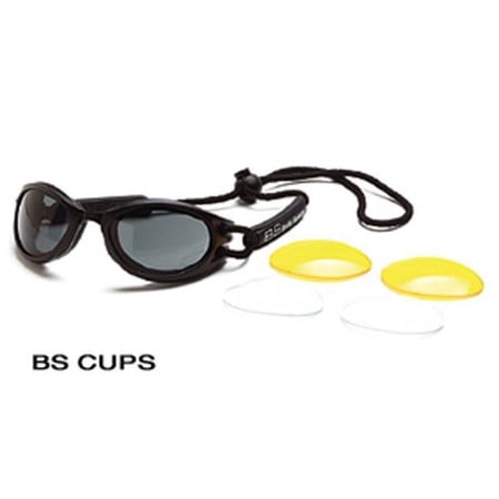 Body Specs BS-CUPS BLACK.13 Black Frame Goggles with Smoke-Green Lens