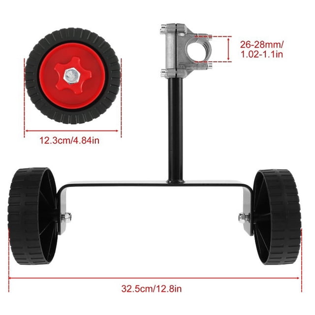 Ltdhehe Support Wheels Auxiliary Wheels Mower Support Wheel 2628mm Portable String Trimmer Wheel Mower Attachment For Trimmer Cutter String Trimmer