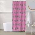 thumbnail image 6 of Shower Curtain, Dog Boston Terrier pink cute Waterproof Fabric Plastic Shower Curtain, Drying Fast Bathroom Curtain with 9 Buttonholes, Ruffle Shower Curtain 60x72in, 6 of 8
