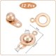 thumbnail image 3 of 12Pcs 201 Stainless Steel Snap Clasps Rose Gold 15.5x9x5mm Hole: 1.5mm, 3 of 6