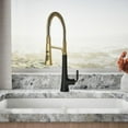 thumbnail image 5 of KOHLER 23765-BMB Tone Semi Professional Kitchen Faucet, Matte Black Moderne Brass, 5 of 9