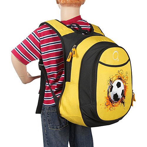 O3KCBP015 Obersee Mini Preschool All-in-One Backpack for Toddlers and Kids with integrated Insulated Cooler | Yellow Soccer - image 5 of 6