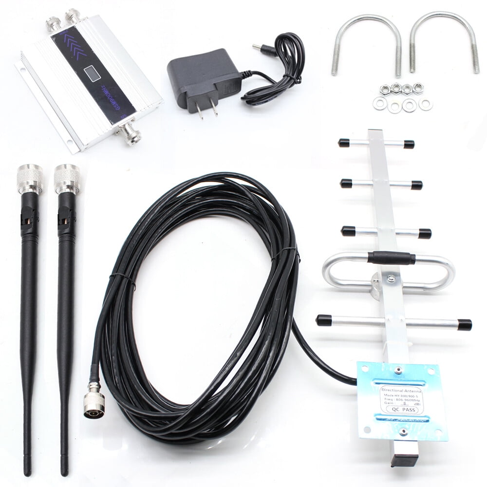 GSM 900MHZ Mobile Phone Signal Amplifier Repeater Cell Phone Signal Booster, Home Cell Phone Booster Network Booster +Yagi Antenna