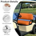 thumbnail image 6 of Yuyamidu Orange Golf Cart Bench Seat Cover Backrest Cover Summer Golf Cart Seat Cushion Fashion Club Car Seat Protector Universal Fit 2-Seat Golf Cart, 6 of 7