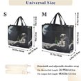 thumbnail image 2 of FORMRS Womens Corduroy Tote Bag Crossbody Shoulder Handbag with Pocket, Sitting on The Moon, 2 of 7