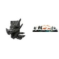 thumbnail image 1 of Figura decorativa de mesa, estatua de resina y metal, sujetalibros, estantes, escultura con adorno único de ciervo con detalles artesanales, adecuada, 1 of 8