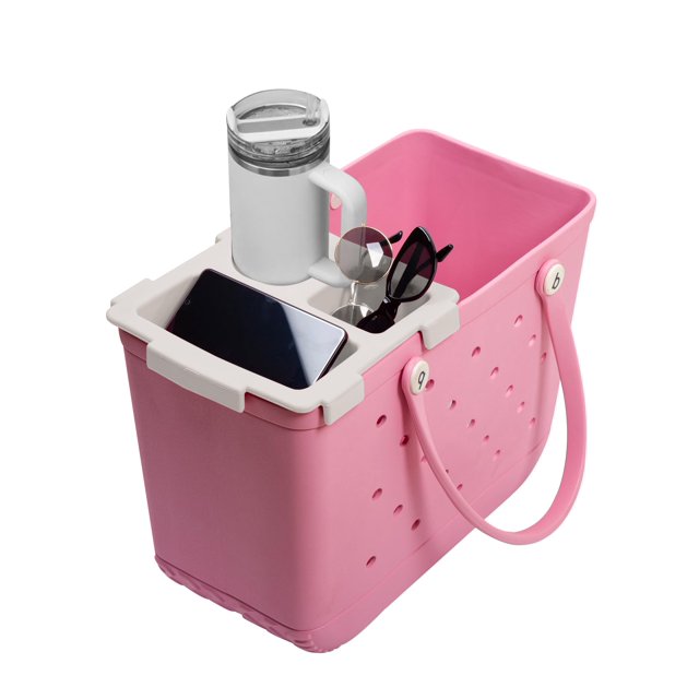 Bandeja Organizadora Superior DGLOZE para Bogg Bag XL con Portavasos Blanca