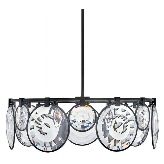 Fredrick Ramond Fr31265 Nala 7 Light 31" Wide Drum Pendant - Black