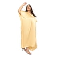 thumbnail image 2 of Oussum Satin Plus Size Kaftan Satin Dress Casual Maxi Ladies Dresses , Size 1X-3X, 2 of 6