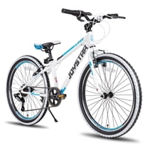 JOYSTAR Lubbock 20 24 Inch Kids Bike for Boys & Girls Ages 7-12 Years Hardtail Mountain Bike for Kids with 1-Speed/7-Speed Drivetrain, White Wall Knobby Tires, Kids' Bicycle