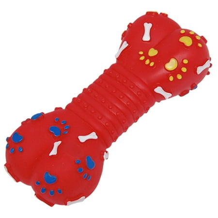 Big Red Squeaky Bone Vinyl Squeak Toy for Pet Dog Cat - Walmart.com