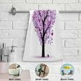 thumbnail image 5 of Dreamtimes Spring Purple Love Tree Hand Towels 2 PCS, Valentine Kitchen Towel Ultra Soft and Highly Absorbent,Decorative Fingertip Face Towel for Bathroom Hotel, 28.3"x14.4", 5 of 6