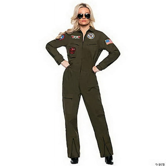 Underwraps Navy Top Gun Women's Pilot Jumpsuit Adult Costume Female