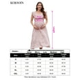 thumbnail image 5 of Women Maternity V Neck Sundress Ruffle Cap Sleeveless Maxi Dress, 5 of 5