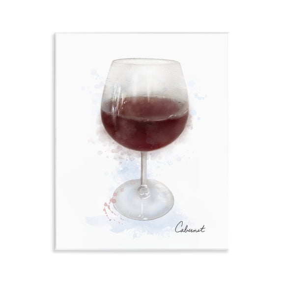 Stupell Industries Modern Cabernet in Glass Food & Beverage Painting Unframed Art Print Wall Art, 11 x 14