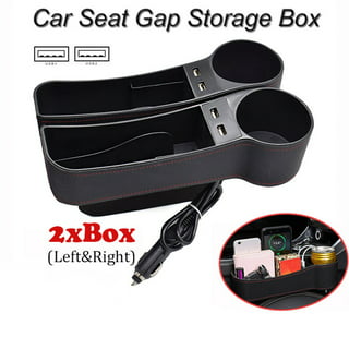 Vusddy Aufbewahrungsbox für Autositz - Autositz Gap Organizer mit USB  Ladebuchse - Car Seat Gap Filler mit Organizer für Brillen, Handys,  Schlüssel