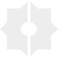 thumbnail image 4 of 24"OD x 6"ID x 13 1/4"C x 1"P Axel Architectural Grade PVC Contemporary Ceiling Medallion, Two Piece, 4 of 4