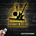 thumbnail image 3 of Craftnamesign Custom Guitar And Micro Metal Wall Art LED Light, Custom Music Room Name Sign, 3 of 5