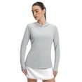 thumbnail image 7 of BALEAF Women's Sun Shirts UPF 50+ Mesh Back Lightweight Breathable Long Sleeve Shirt SPF Hoodie for Fishing Hiking Light Gray XL, 7 of 7