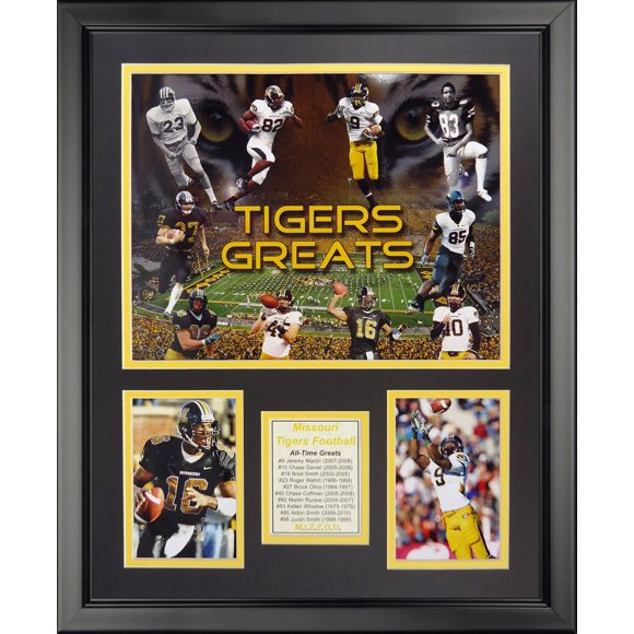 Legends Never Die NCAA Missouri Tigers All-Time Greats Framed Photo Collage, 18" x 22"