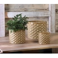 thumbnail image 2 of TAUPE FACETED PLANTER TRIO, 2 of 3