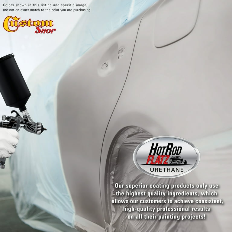 Custom Shop - Sterling Silver Metallic - Hot Rod Flatz Flat Matte Satin  Urethane Auto Paint - Complete Quart Paint Kit - Professional Low Sheen