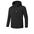 thumbnail image 7 of Vxararl Rain Jacket Men Waterproof Outdoor Windbreaker,travel Rain Jacket Hood Jackets with Zipper Pockets Lightweight, Breathable, Rain Shell Coat Multi Pocket Travel Jacket Black 5xL, 7 of 7