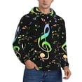 thumbnail image 2 of Salouo Music Notes Pattern Men's Fall Hoodie Sweatshirt,Sport Hoodie with Pockets for Men Pullover Casual Hooded Sweatshirt-4X-Large, 2 of 7