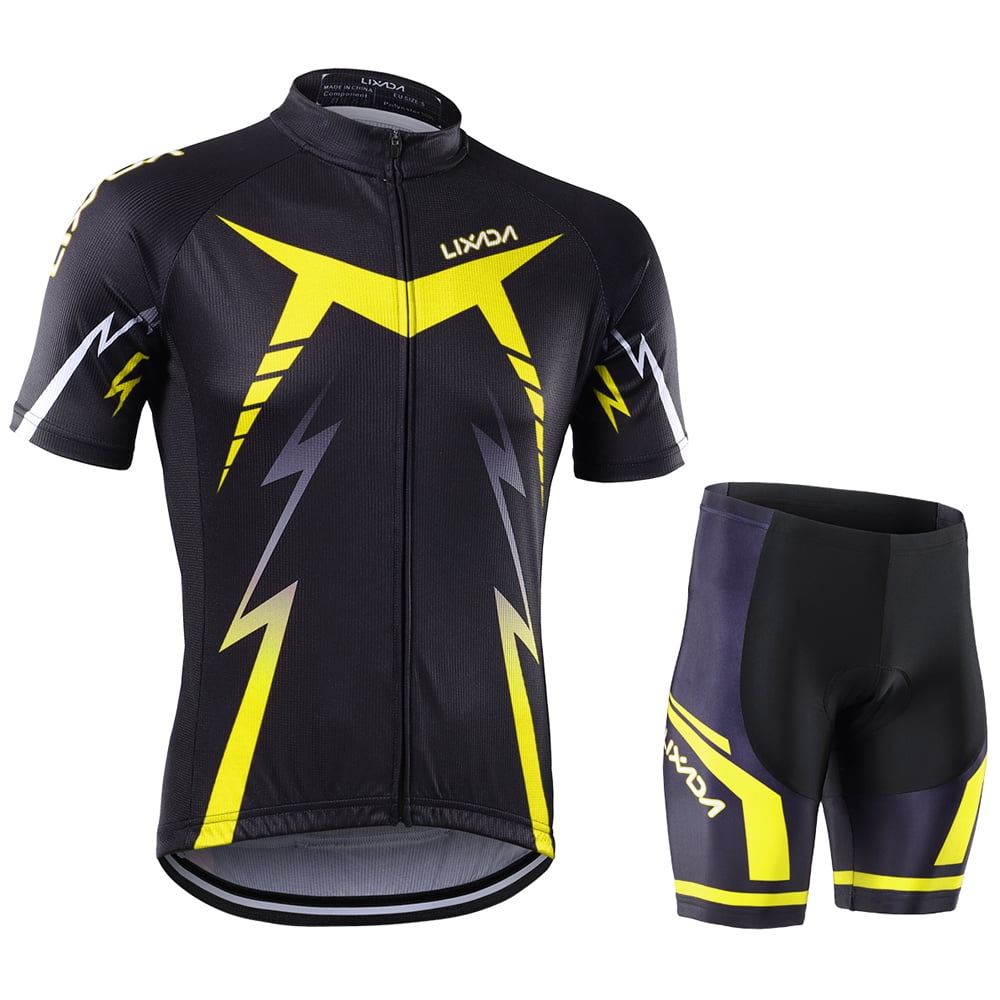 Details about   Mens Cycling Outfits Jersey Regular Shorts Kits Bike Shirt Pad Pants Set 