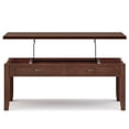 thumbnail image 3 of Simpli Home Artisan 46 inch Wide Solid Wood Contemporary Lift Top Coffee Table in Russet Brown, 3 of 13