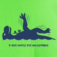 thumbnail image 3 of CafePress - T Rex Backstroke Light T Shirt - Light T-Shirt - CP, 3 of 4