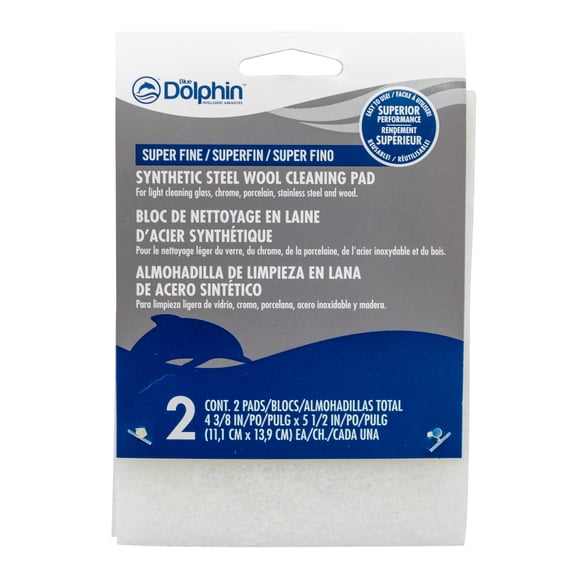 Tampons abrasifs en laine d’acier synthétique super fin Blue Dolphin (2 unités)