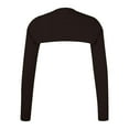 thumbnail image 5 of Women Long Sleeve Bolero Shrug Cropped Open Front Cardigan Jacket Black, 5 of 5