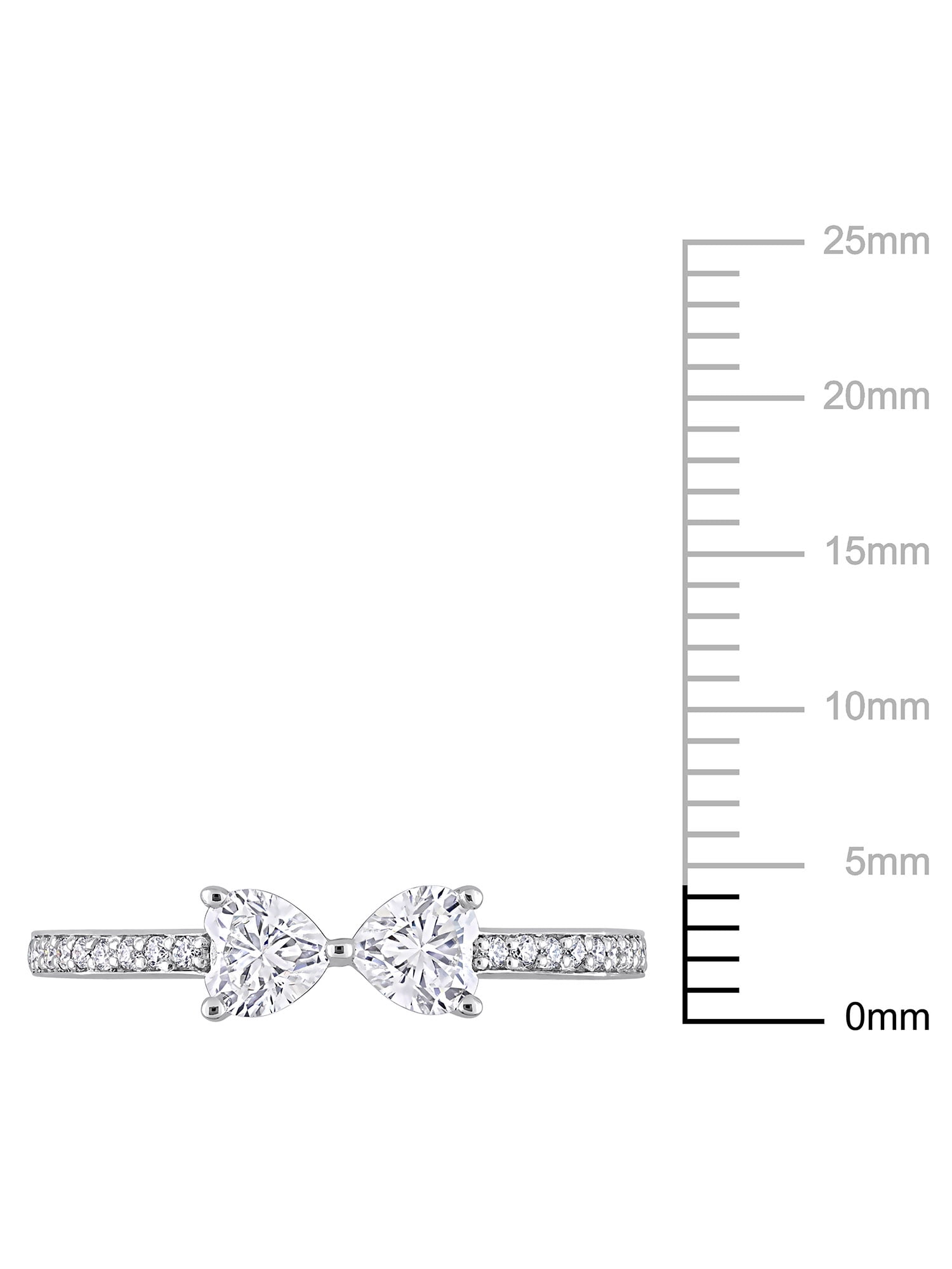 Everly Women's Created Moissanite Sterling Silver Ring