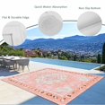 thumbnail image 3 of Pink Boho Outdoor Rug 3x5 Ft - Reversible Patio Rug Outdoor Camping Rugs, Vintage Abstract Tribal Decorative Oriental Washable Indoor Outdoor Area Rugs, Non-Slip Outdoor Carpet Runner for Deck/Porch, 3 of 8