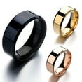 thumbnail image 4 of Yesbay Lovers Stainless Steel Mirror Finger Rings Jewelry Gifts-Blue, 4 of 7