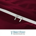 thumbnail image 4 of 1100 TC 100% Egyptian Cotton Duvet Cover Zipper Closur Ultra Soft Durable and Fade Resistant Color Burgundy Solid size Full, 4 of 7