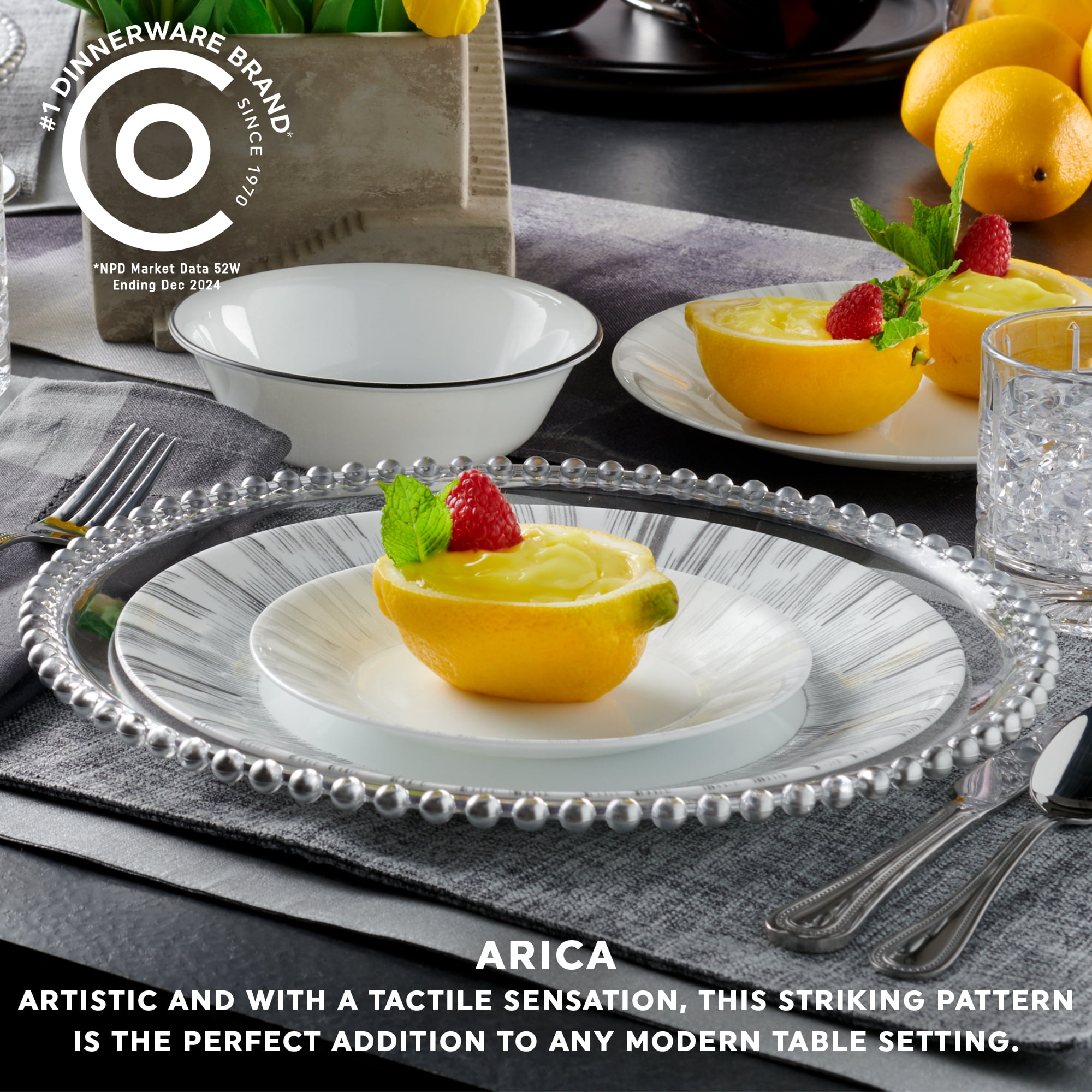 Corelle Arica 12-Piece Glass Dinnerware Set (Service for 4