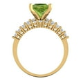 thumbnail image 4 of Clara Pucci 14K Yellow Gold 2.63 Natural Peridot Engraveable Engagement Ring + Wedding Band Set, 4 of 7