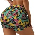 thumbnail image 2 of Wukai Angry Shark Pattern Print Pack Biker Shorts for Women Yoga Workout Gym Running Scrunch Active Shorts-Small, 2 of 8