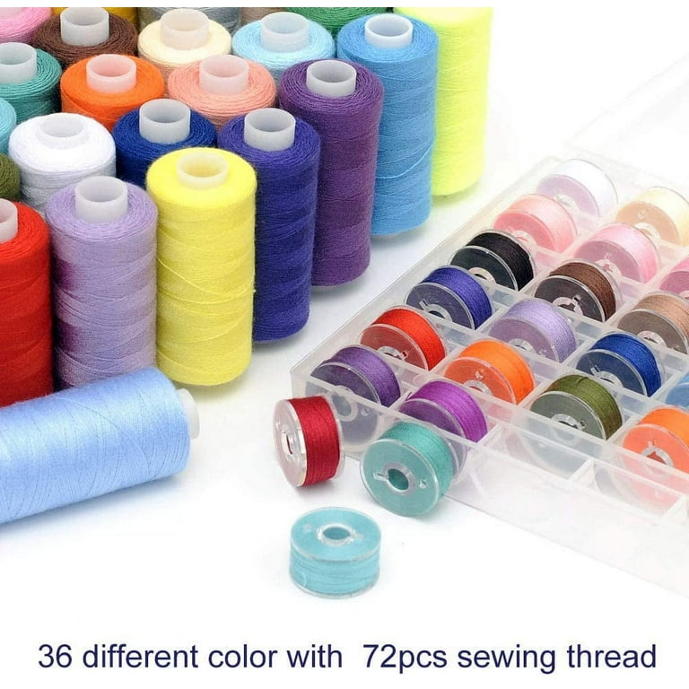Sewing Threads Set 24 Colors 1000 Yards Polyester Sewing Thread Kit with 20  Bobbins Thread for Hand and Machine Sewing DIY Craft - AliExpress