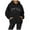 11-Black1023, variant on Women's Oversized Letter Hoodie Minimal Hoodies Campus Daily Pullover