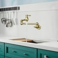 thumbnail image 3 of Kitchen Pot Filler Faucet Wall Mount,Brass Folding Stretchable with Double Joint Swing Arm Single Hole Two Handles, 3 of 10