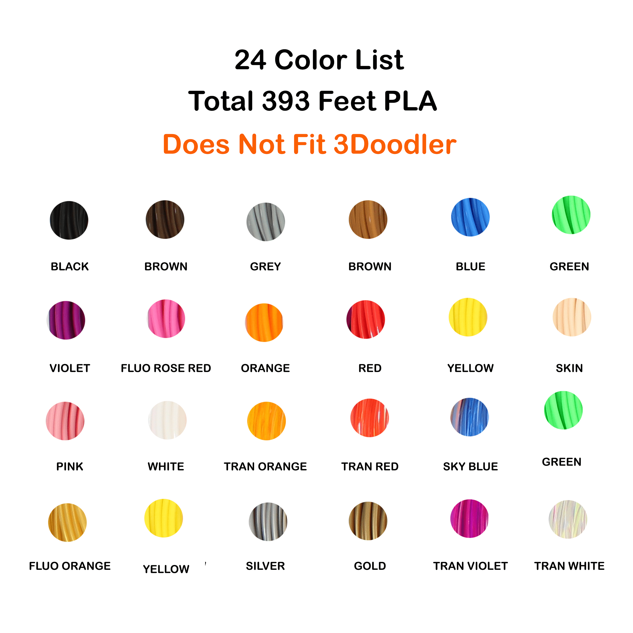 3d Pen Pla Filament 1,75 mm Pla/abs 3d Pen Refill Pack med 20 totalt 20  färger 100m (pla) b8b7