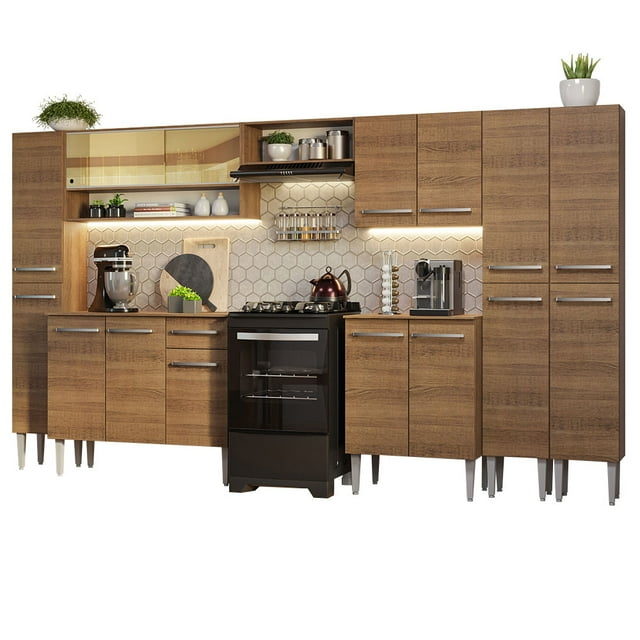 Cocina Integral Completa 325cm Emilly Madesa 05 - Marrón