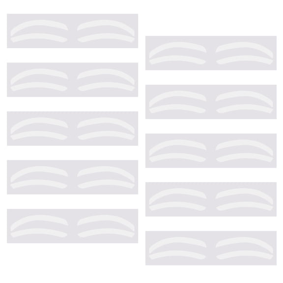 Waterproof Eyebrow Stickers White Pack Of 10 Reusable Adjustable Stencils For Perfectly Defined Brows