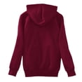 thumbnail image 4 of Gibobby Womens Zip Up Hoodie Fall Winter Long Sleeve Oversized Hooded Sweatshirt Trendy Solid Color Jackets Tops with Pockets(L,Red), 4 of 4
