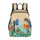 thumbnail image 1 of Disketp Colorful Plants And Insects Mochila Ligera e Impermeable, Mochila de Día Resistente para Viajes, Senderismo y Uso Diario para Hombre y Mujer, 1 of 7