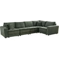 thumbnail image 6 of Tabaray Oversized Sectional Sofa Couch, L Shaped Modular Corner Couch with Deep Seat, Comy Corduroy Upholstered 4 Seat, Convertible Sleeper Sofa for Living Room, Home Sofa Set, Green, 6 of 6